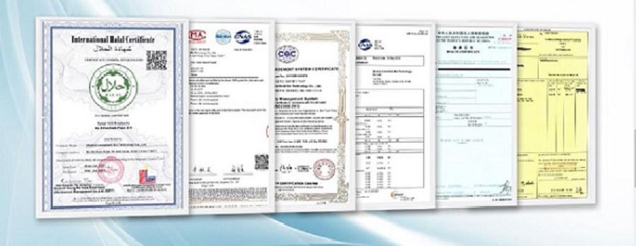Methyl Hesperidin Chalcone certificate